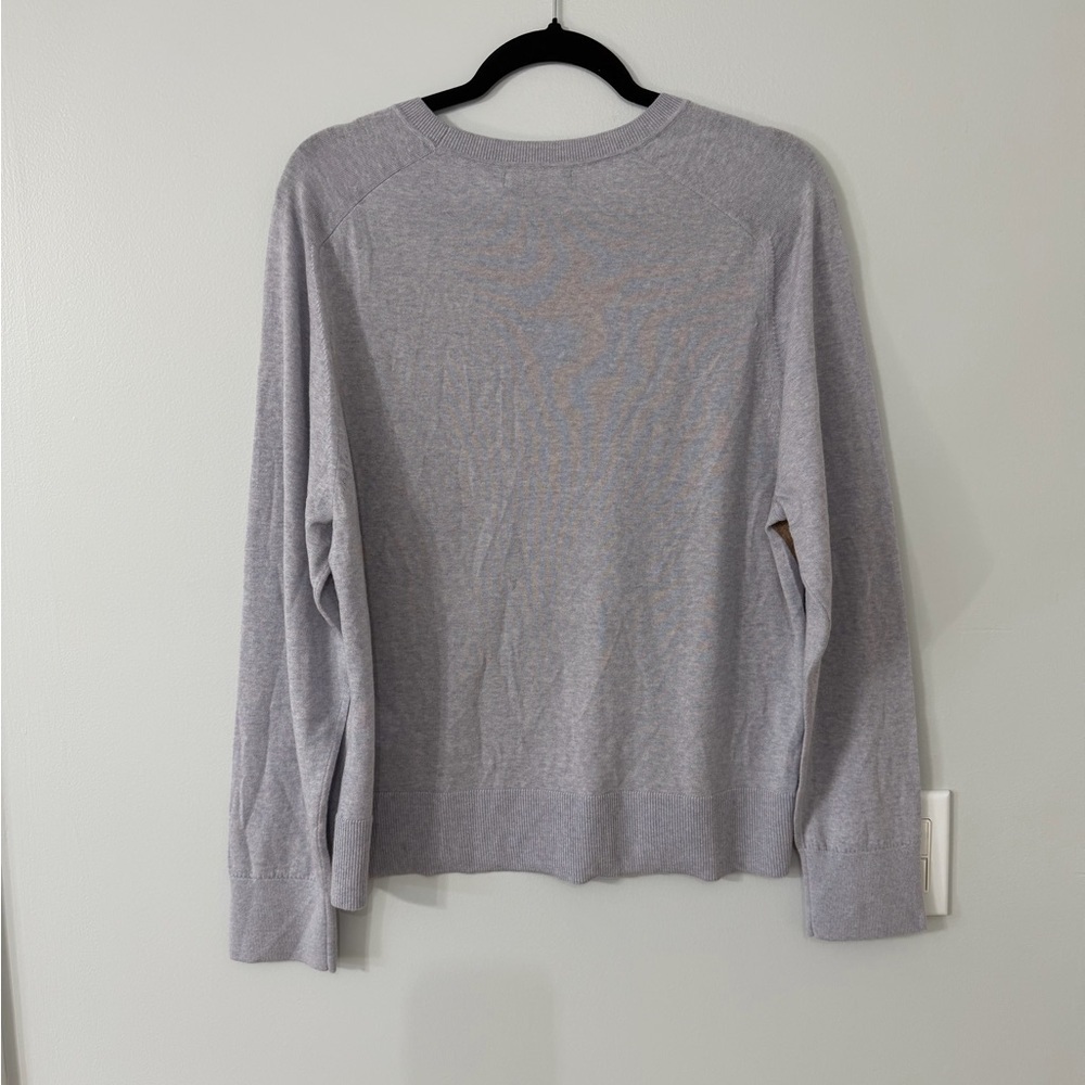 Banana Republic 100% Merino Wool Colorblock Sweater XL Brown Gray Lightweight - Picture 5 of 5